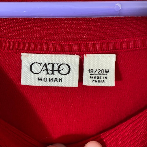 EUC 2xl Cato Red Long Sleeve Top - Picture 2 of 5